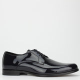 Derby in vernice blu con fondo in cuoio 4717VBLU 88 ROSSI 