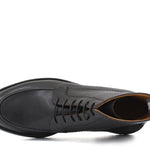 Stivaletto stringato in vitello chicchino nero con fondo gomma 9290PCVNE 621 ROSSI 