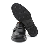 Mocassino College stile inglese in vitello naturale nero fondo gomma 5316GSENE 307 ROSSI 