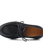 Stringata modello ingegnere in vitello nabuk nero e fondo in gomma leggero 1252REN 1087 ROSSI 