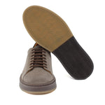 Sneaker stringata in suede fango con fondo in gomma tricolore 1043LHSBI 105 ROSSI 