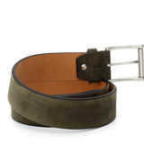 Cinta in camoscio verde h 40 con fibbia nikel satinato FB3421HSA 40 ROSSI 