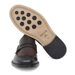 College in vitello a pieno fiore anticato color marrone e fondo in cuoio antiscivolo 1552SMM 199 ROSSI 
