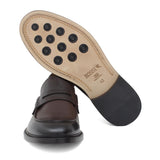 College in vitello a pieno fiore anticato color marrone e fondo in cuoio antiscivolo 1552SMM 199 ROSSI 