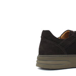 Sneakers in camosco ingrassato testa di moro e fondo in gomma leggera 1245CHSM 362 ROSSI 