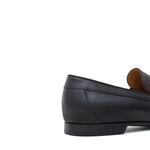 Mocassino in vitello dollaro nero con fondo in cuoio antiscivolo 679WILN 1136 ROSSI 