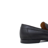 Mocassino in vitello dollaro nero con fondo in cuoio antiscivolo 679WILN 1136 ROSSI 