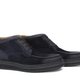 Polacchino stringato in camoscio anticato blu con fondo in gomma leggero 417PHSSB 112 ROSSI 
