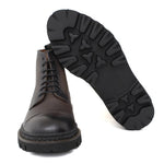 Stivaletto stringato in cervo vegetale color fango scuro con fondo gomma leggera 9199PCVGRI 178 ROSSI 