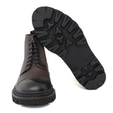 Stivaletto stringato in cervo vegetale color fango scuro con fondo gomma leggera 9199PCVGRI 178 ROSSI 