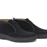 Polacchino con elastico centrale in camoscio ingrassato blu e fondo gomma leggera 1238PHSBLU 1141 ROSSI 