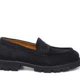 Mocassino donna stile ingegnere in suede blu e fondo in gomma leggera D212HSSBLU 7 ROSSI 