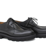 Stringata modello ingegnere in vitello spazzolato nero e fondo in gomma leggero 1252CNER 284 ROSSI 