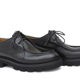 Stringata modello ingegnere in vitello spazzolato nero e fondo in gomma leggero 1252CNER 284 ROSSI 