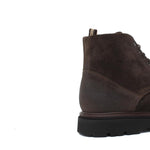 Stivaletto stringato in camoscio ingrassato testa di moro con fondo in gomma leggero 8189PLHSQ 1019 ROSSI 