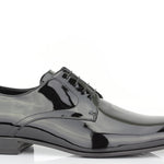 Derby in vernice nera con fondo in cuoio 5560VERNER 205 ROSSI 