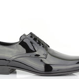 Derby in vernice nera con fondo in cuoio 5560VERNER 205 ROSSI 