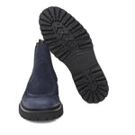 Stivaletto modello beatles in camoscio ingrassato blu e fondo in gomma leggera 881PHSSBLU 92 ROSSI 