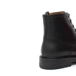 Polacchino stringato stile inglese in vitello nero e fondo in gomma 8109PSNER 142 ROSSI 