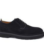 Derby in suede color blu e fondo in gomma leggera 9265HSBLU 1142 ROSSI 