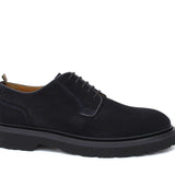 Derby in suede color blu e fondo in gomma leggera 9265HSBLU 1142 ROSSI 