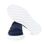 Slip on doppia fibbia in camoscio navy con fondo in gomma leggera 803SAFOLTR 65 ROSSI 