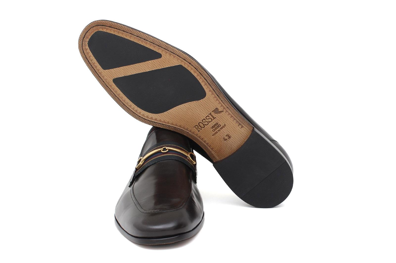 Mocassino in canguro testa di moro con fondo in cuoio antiscivolo cucito blake 7712CANTM 975 ROSSI 