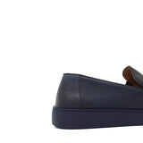 Slip on in vitello naturale blu sfumato con fondo in gomma cucito 622CADIXB 67 ROSSI 