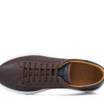 Sneaker in vitello naturale  traforato nel colore marrone sfumato e fondo in gomma leggera 326DIXCAS 1104 ROSSI 