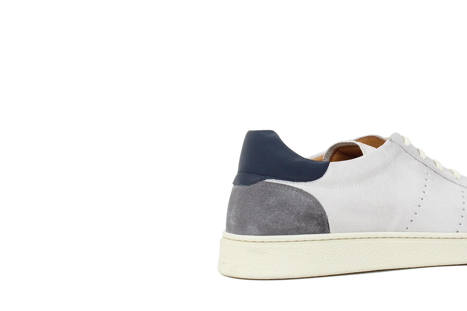 Sneaker in vitello anticato off white con inserti in camoscio e fondo in gomma 1051CODIXWFB 369 ROSSI 