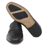 Mocassino a sacchetto  in vitello a pieno fiore color nero con fondo in cuoio antiscivolo 1419DNE 954 ROSSI 