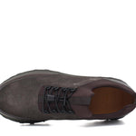 Sneakers in vitello morbido testa di moro con riporto in camoscio con fondo gomma verdone 925POLM 107 ROSSI 