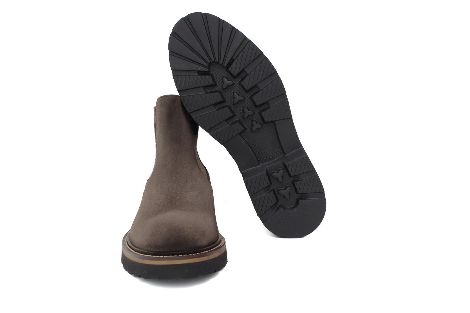 Beatles in camoscio color testa di moro e fondo in gomma leggera 9154CTPHSM 120 ROSSI 