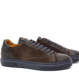 Sneakers in camoscio anticato marrone con fondo in gomma 109HSQUI 1038 ROSSI 