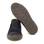 Sneakers polacchino in camoscio anticato blu con fondo in gomma 110PHSSB 388  UN ROSSI 