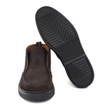 Polacchino con elastico centrale in camoscio ingrassato testa di moro e fondo gomma leggera 1238PHSMO 1058 ROSSI 