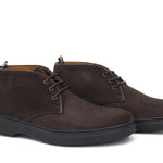 Polacchino stringato in camoscio ingrassato testa di moro e fondo gomma leggera 1250PHSMO 957 ROSSI 