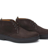 Polacchino stringato in camoscio ingrassato testa di moro e fondo gomma leggera 1250PHSMO 957 ROSSI 