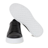 Sneakers in vitello nero e fondo in gomma leggera 1043LPNE 195 ROSSI 