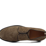 Derby in camoscio lavato color marrone e fondo in gomma cucito blake 6403GTSESA 275 ROSSI 