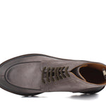 Stivaletto stringato in camoscio ingrassato tortora e fondo in gomma leggera 119PRHSBIS 400 ROSSI 