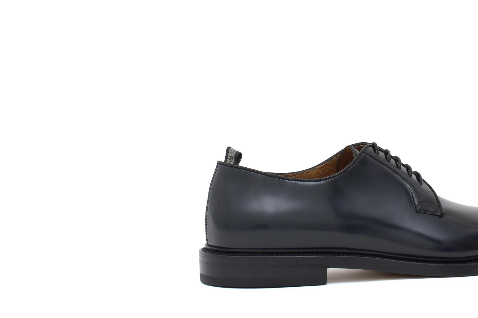 Derby liscio in vitello spazzolato verde bottiglia con fondo cuoio antiscivolo 6403CTBOT 171 ROSSI 