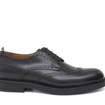 Derby stile inglese in vitello spazzolato nero con fondo in gomma 8103GRCALNE 156 ROSSI 
