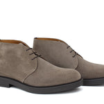 Polacchino stringato in camoscio color sabbia con fondo in gomma 084RHSBIS 150 ROSSI 