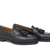 Mocassino donna con mappine in vitello spazzolato nero con fondo cuoio antiscivolo D204CNE 12 ROSSI 