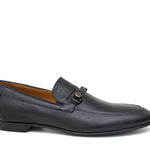 Mocassino in vitello dollaro nero con fondo in cuoio antiscivolo 679WILN 1136 ROSSI 