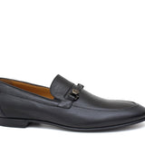 Mocassino in vitello dollaro nero con fondo in cuoio antiscivolo 679WILN 1136 ROSSI 