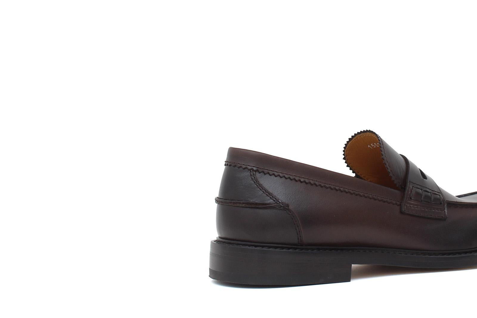 College in vitello a pieno fiore anticato color marrone e fondo in cuoio antiscivolo 1552SMM 199 ROSSI 
