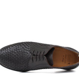 Derby in vitellino intrecciato color nero con fondo in cuoio cucito blake 8727VITM 192 ROSSI 