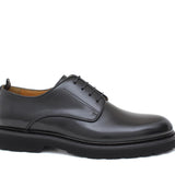 Derby in vitello spazzolato nero con fondo in gomma leggera 1279CALNE 297 ROSSI 